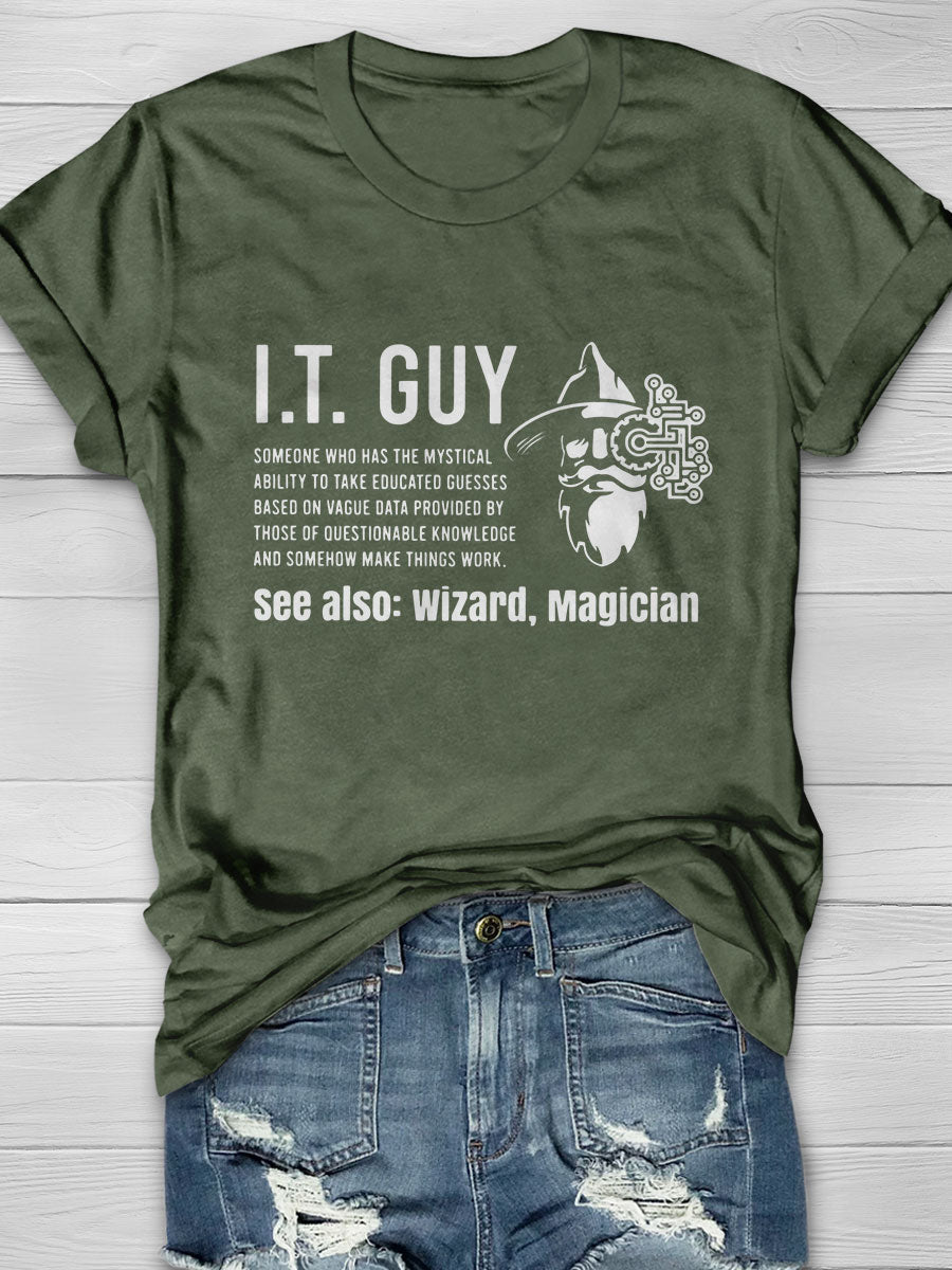 I.T. Guy Print Short Sleeve T-shirt
