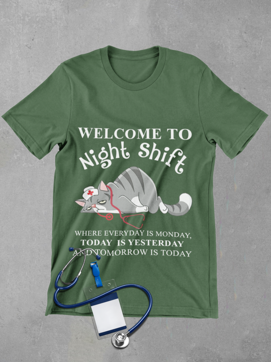 Night Shift Nurse Graphic T-shirt
