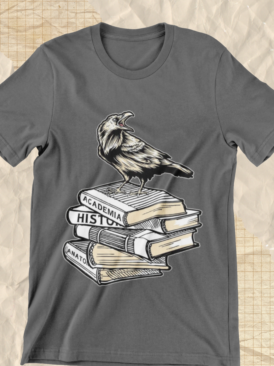 Dark Academia Aesthetic Raven Crow Graphic T-shirt