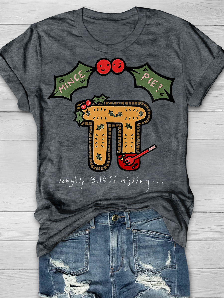 Christmas Mince π Print Graphic T-shirts