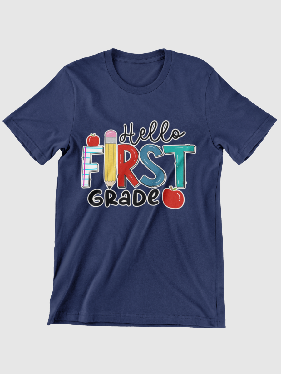 Hello First Grade Graphic T-shirt
