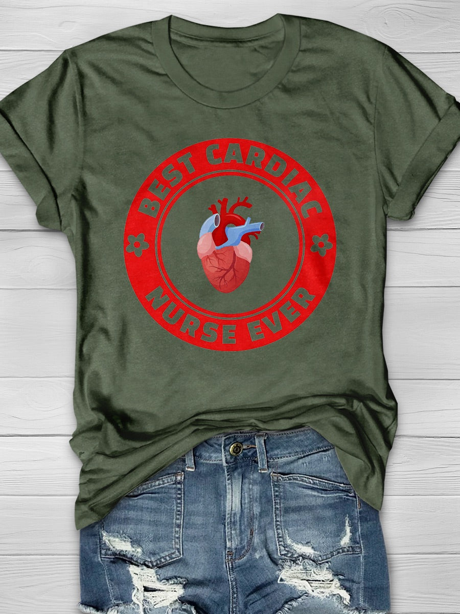 Best Cardiac Nurse Ever Print T-shirt