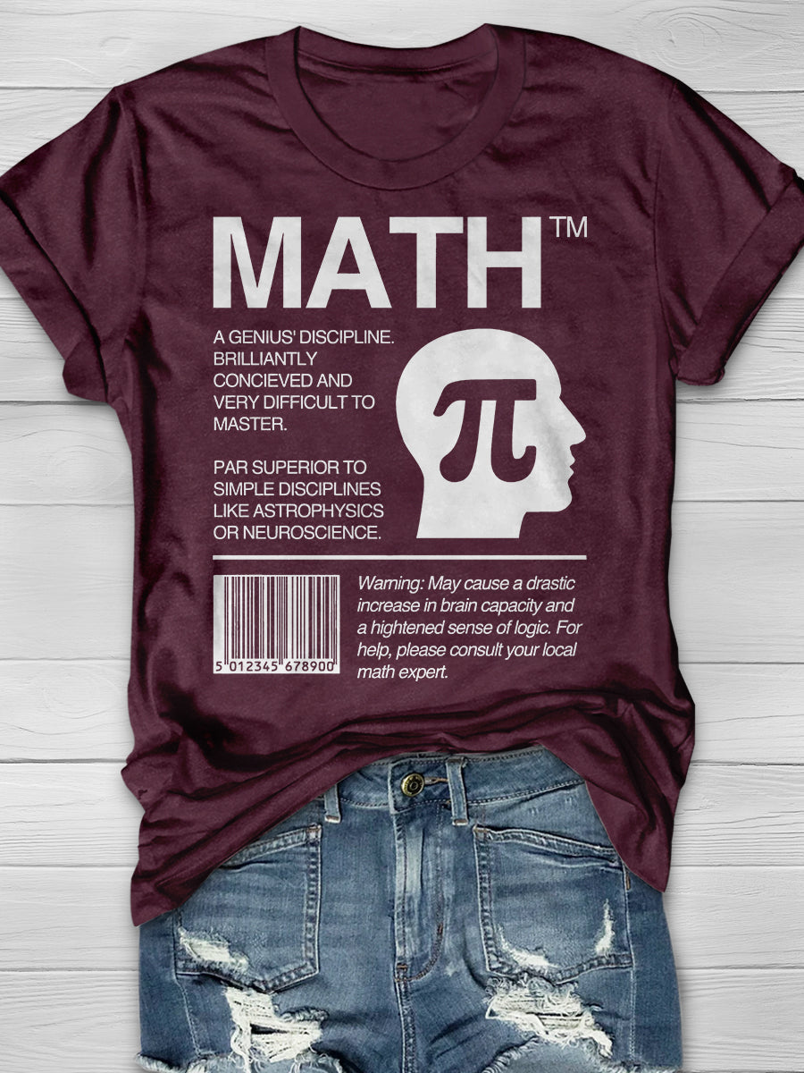 Math Package - Math Teacher Print Graphic T-shirts