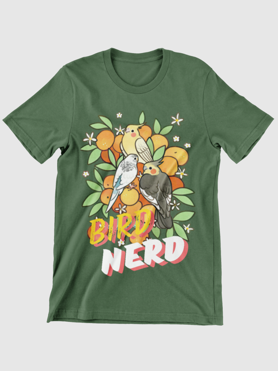 Bird Nerd Cockatiel Bird Watching Graphic T-shirt