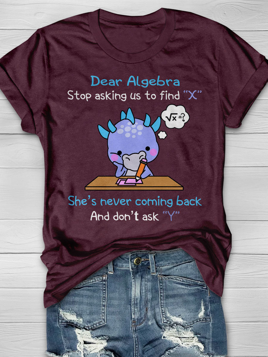 Funny Graphic Problem Teachers Print Short Sleeve T-shirt