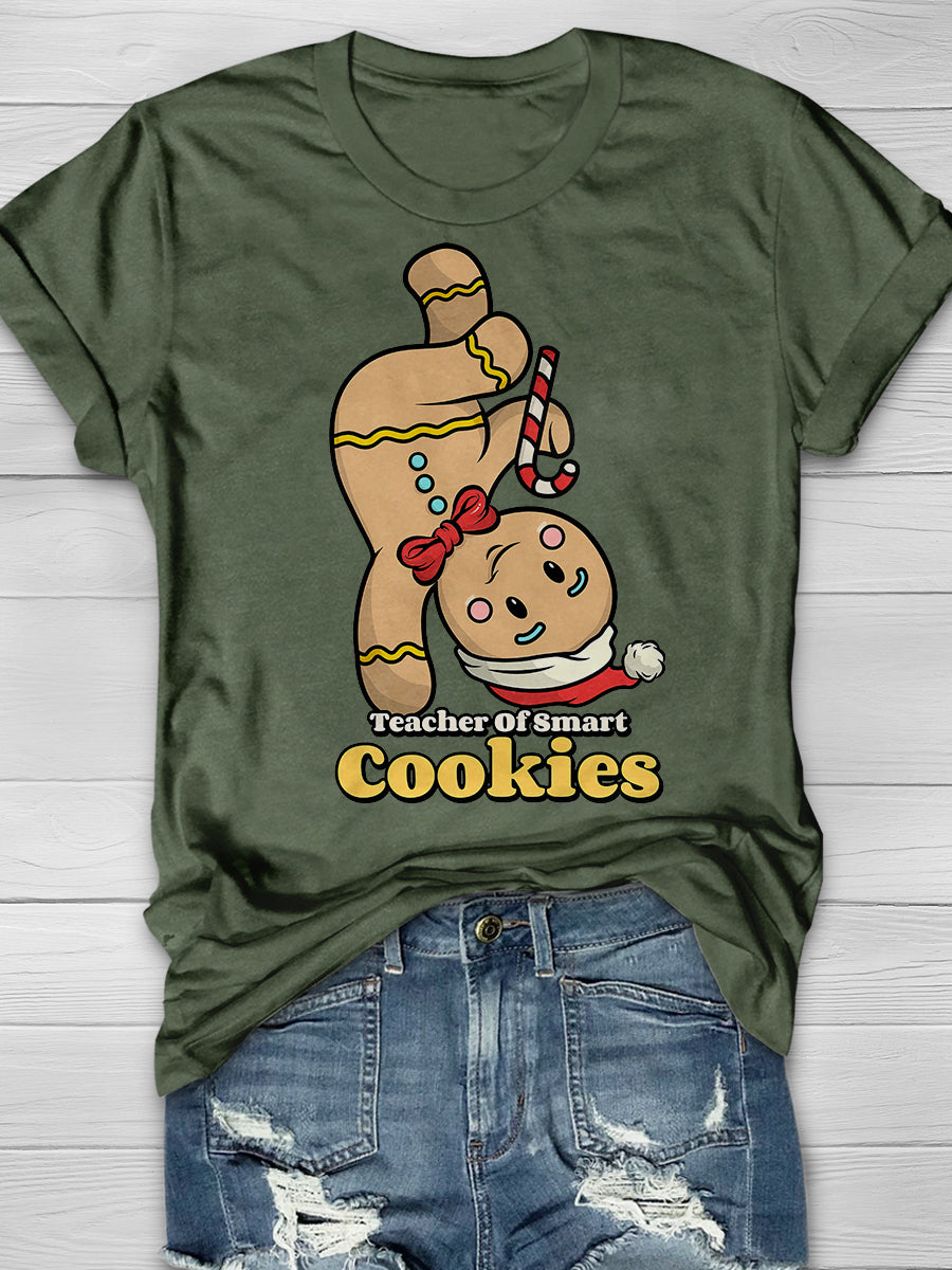 Teacher Of Smart Cookies Print Graphic T-shirts