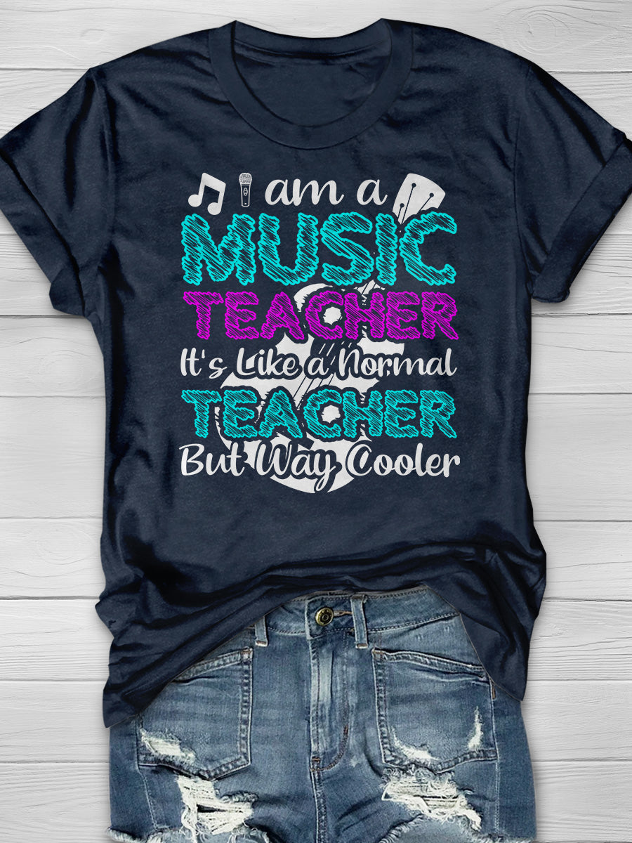 I am a Music Teacher Print Graphic T-shirts