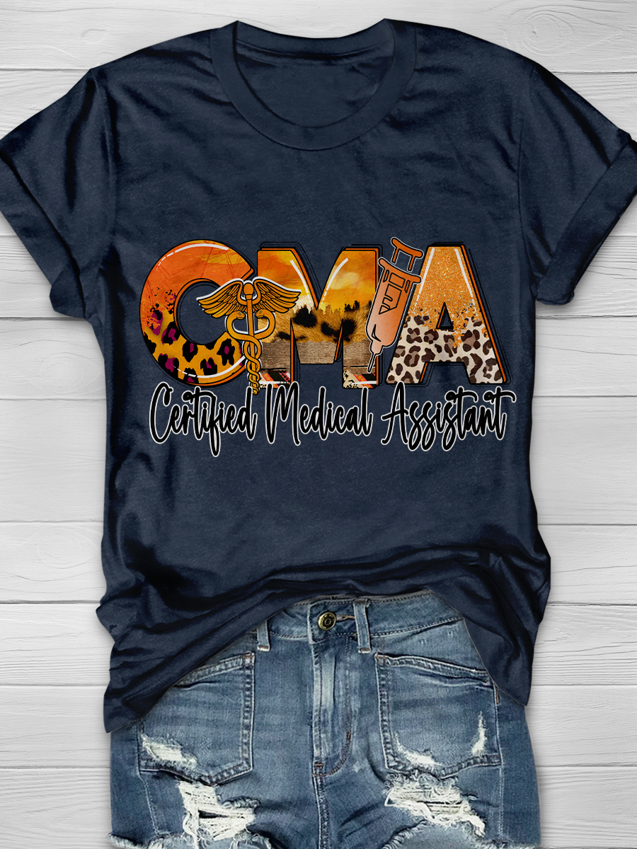 CMA Certified Medical Assistant Graphic T-shirts