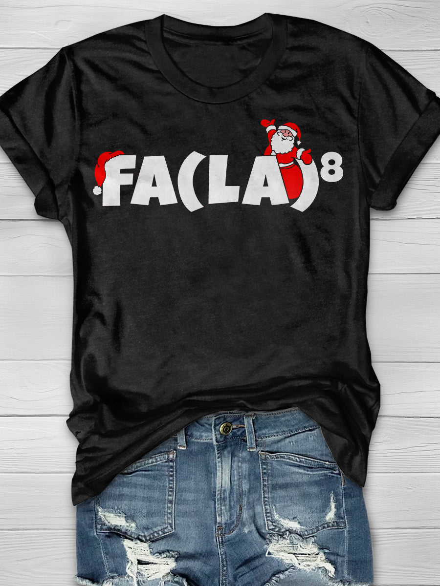 Funny Math Teacher Christmas Fa (La)8 Print Graphic T-shirts