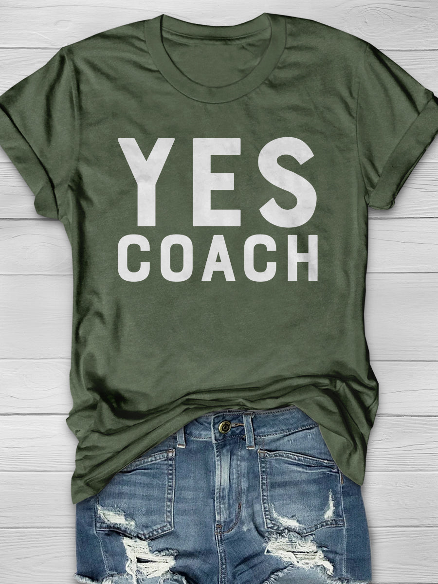 Yes Coach Print Graphic T-shirts