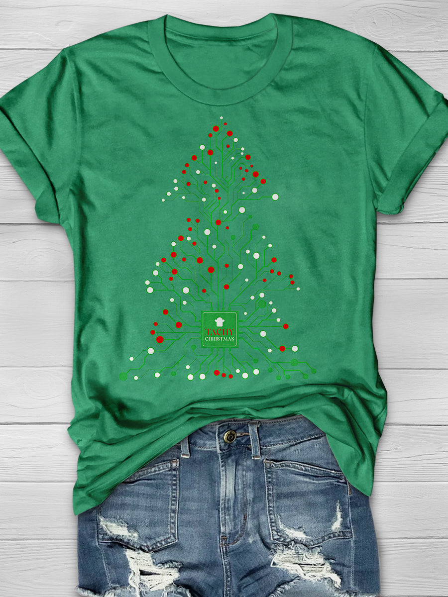 The Techy Christmas Print Graphic T-shirts