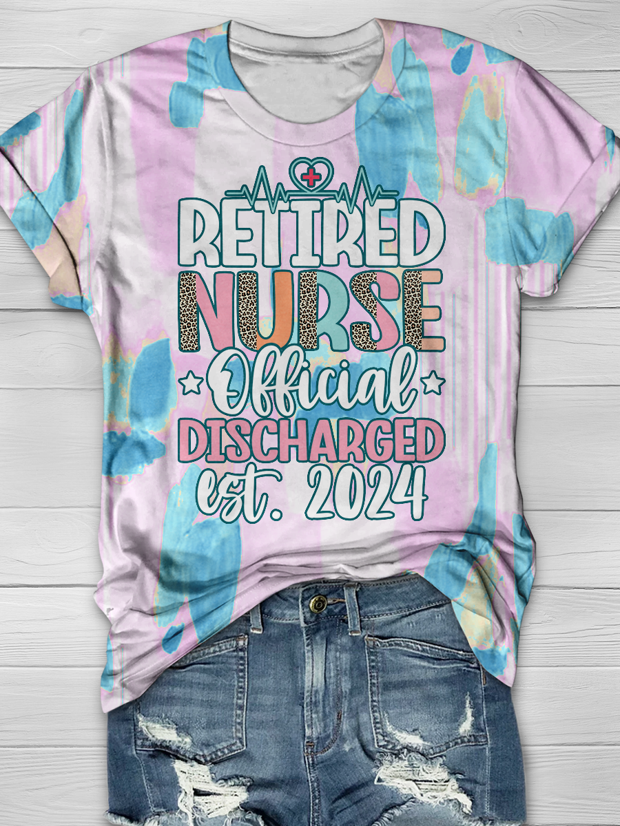 Retired Nurse Official Full Print T-shirts