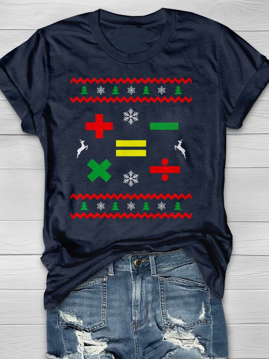 Mathematician Teach Print Graphic T-shirts