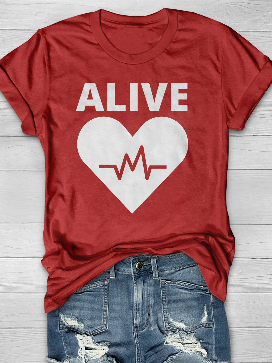 Alive Print Short Sleeve T-shirt