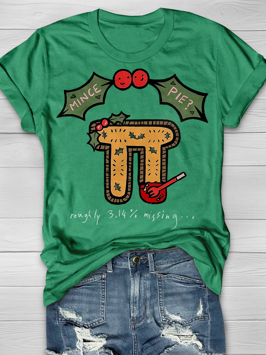 Christmas Mince π Print Graphic T-shirts