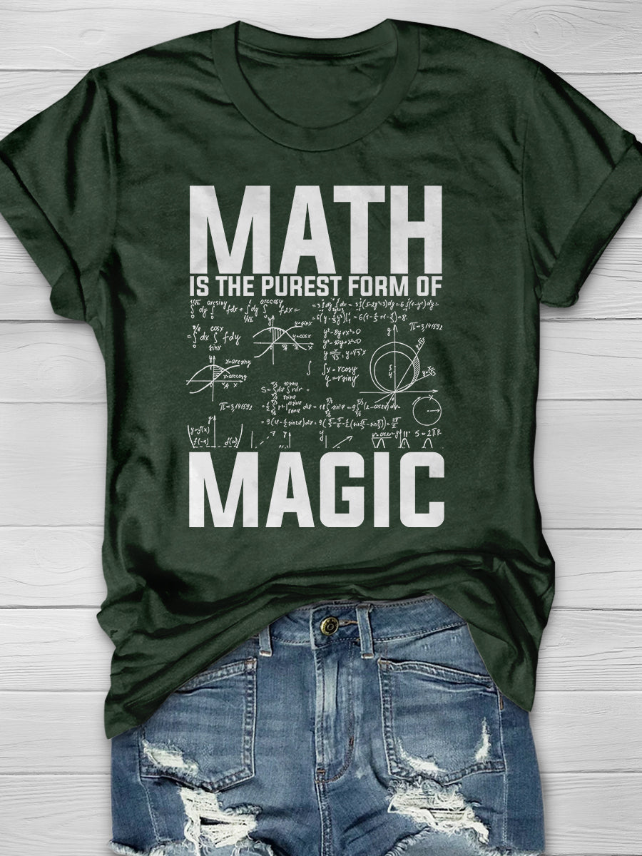 Math Magic Print Graphic T-shirts
