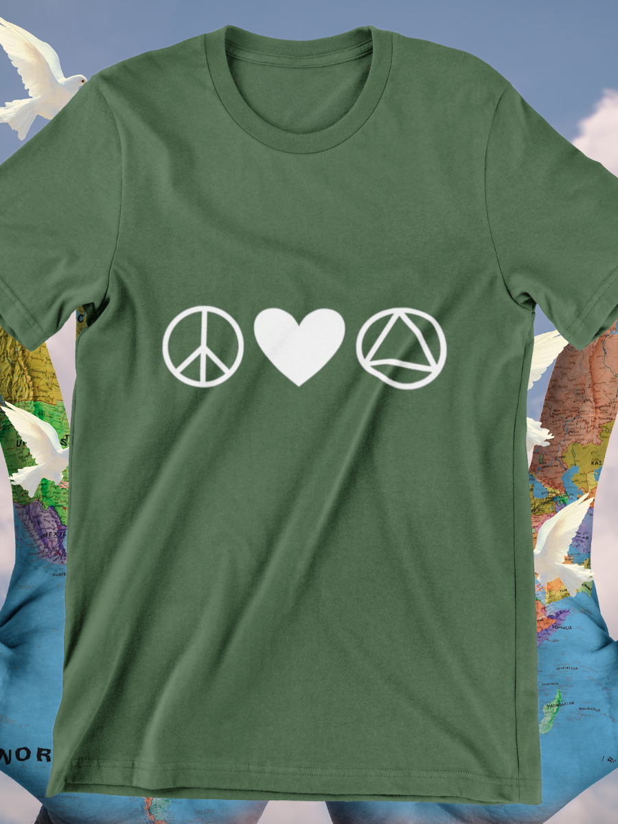 Peace Love AA Graphic T-shirts