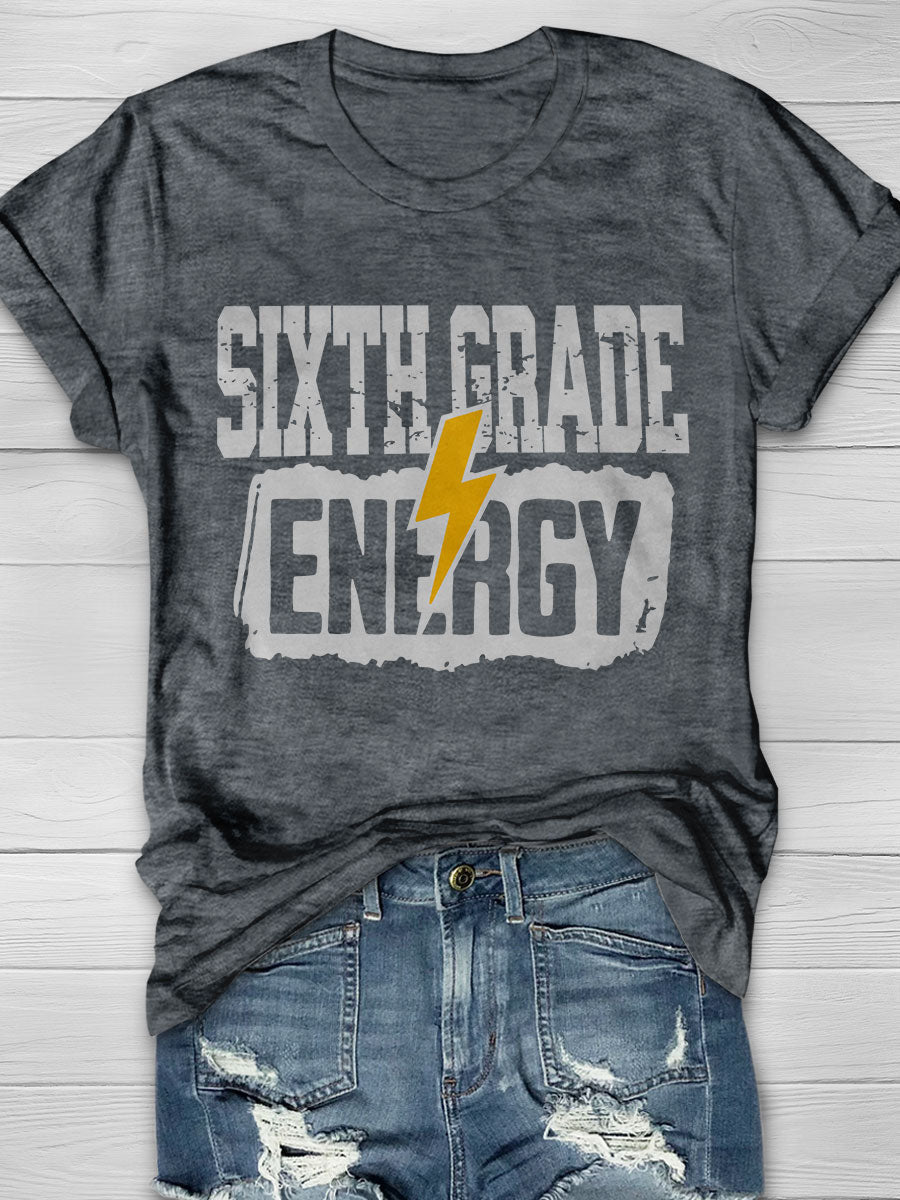 Sixth Grade Teacher Print Short Sleeve T-shirt