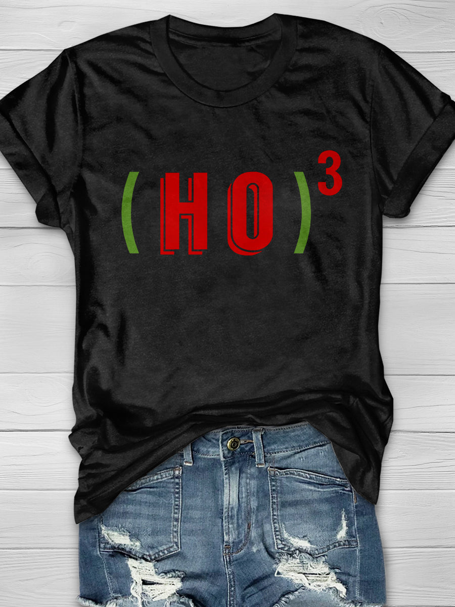 Santa Christmas (Ho)3 Print Graphic T-shirts
