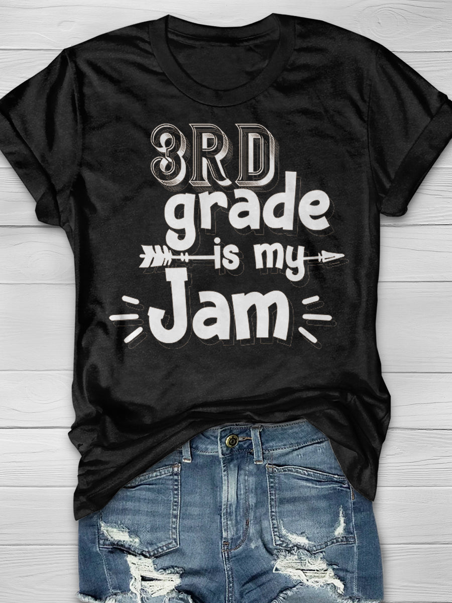 3RD Grade Is My Jam Print Graphic T-shirts