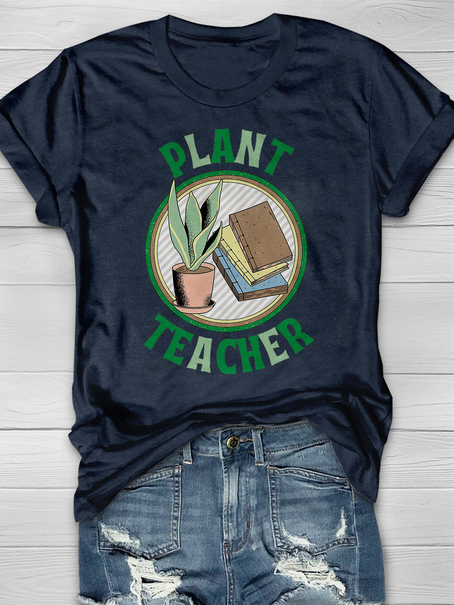 Plant Teacher Print Graphic T-shirts