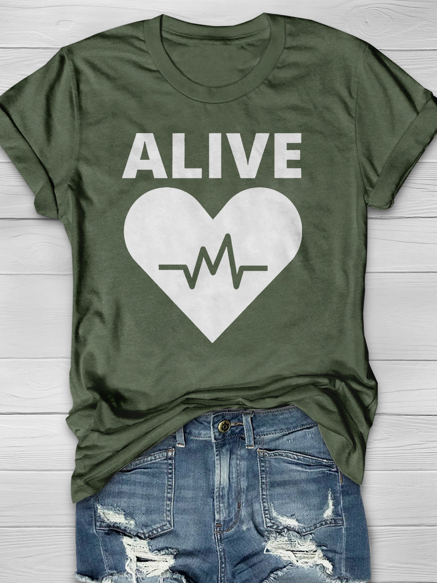Alive Print Short Sleeve T-shirt