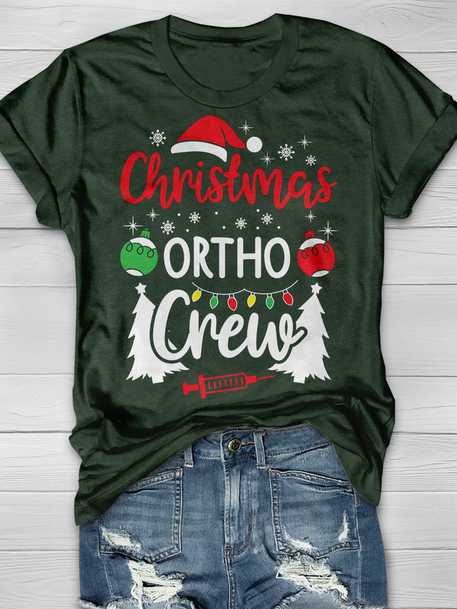Christmas Ortho Crew Print Short Sleeve T-shirt