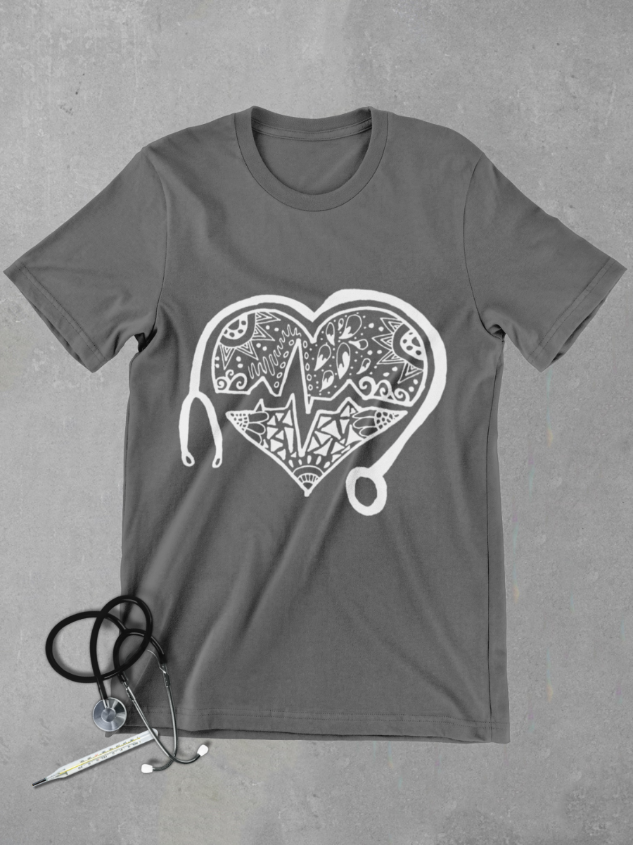 Nurse Heartbeat Graphic T-shirt