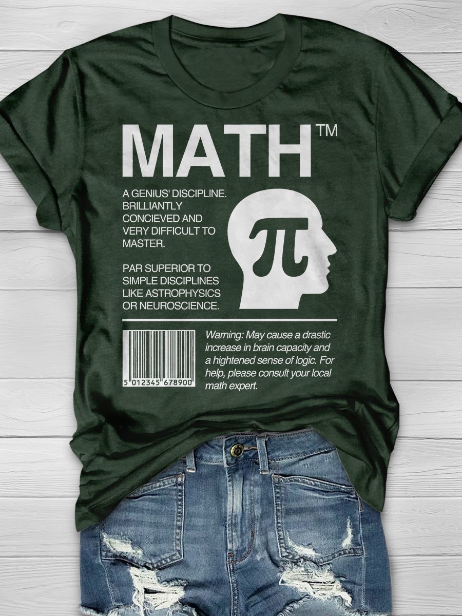 Math Package - Math Teacher Print Graphic T-shirts
