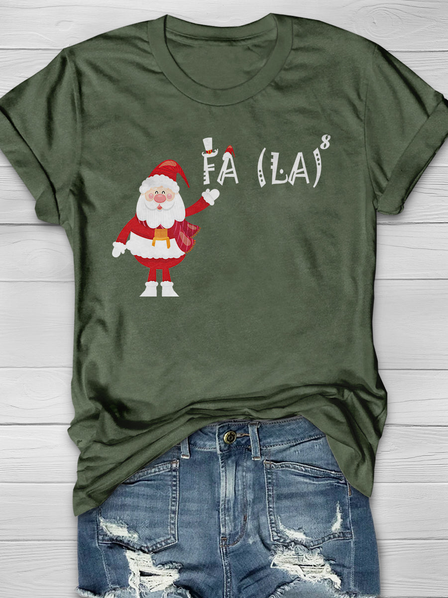 Math Nerd Christmas - Fa la la la Print Graphic T-shirts