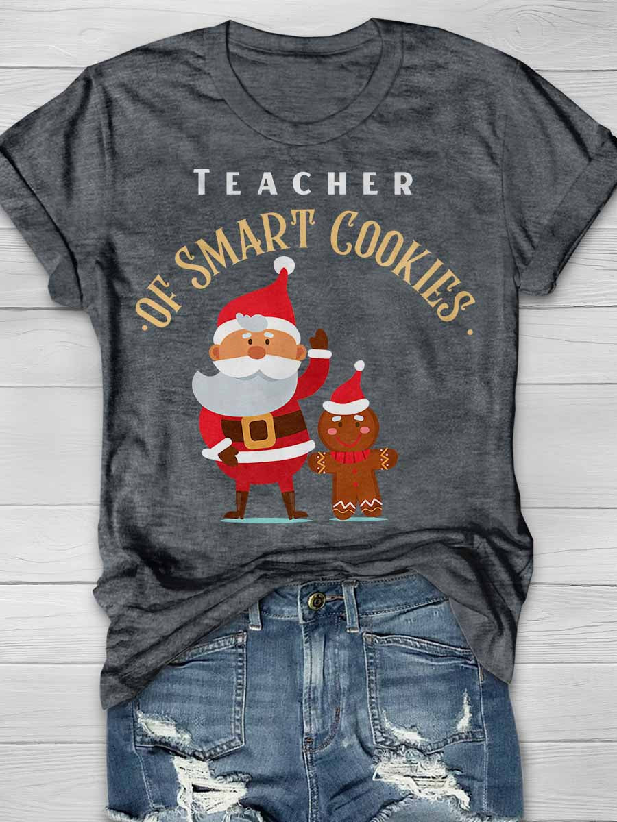 Teacher of Smart Cookies Print Graphic T-shirts