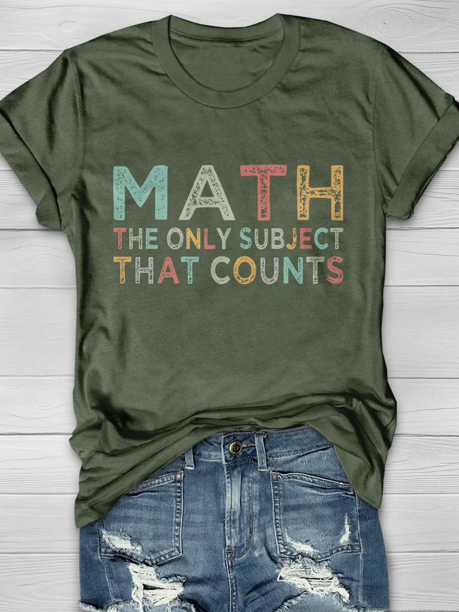 The Only Subject That Counts Print Graphic T-shirts