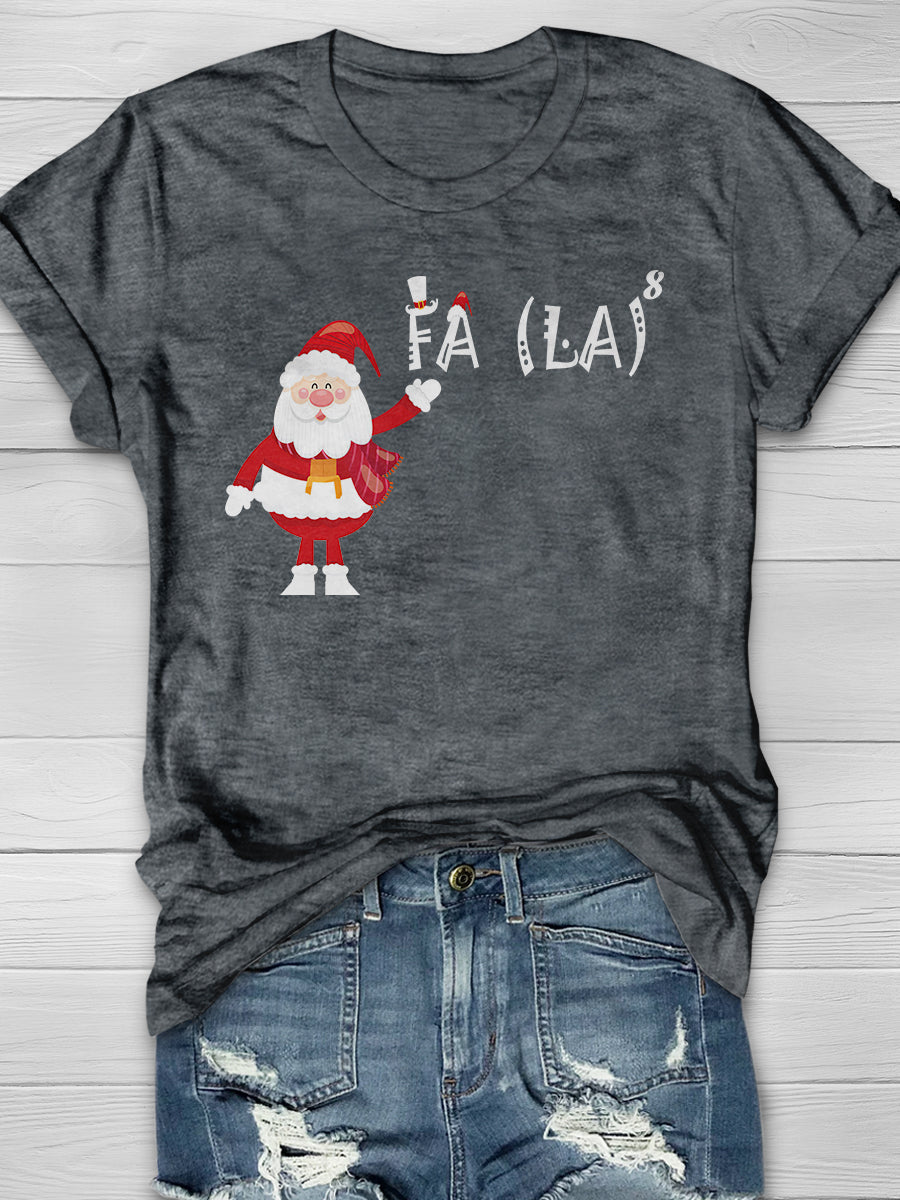 Math Nerd Christmas - Fa la la la Print Graphic T-shirts