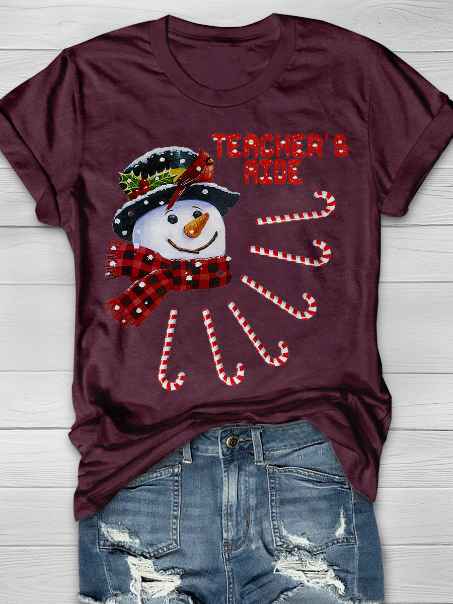 Teacher's Aide Print Graphic T-shirts