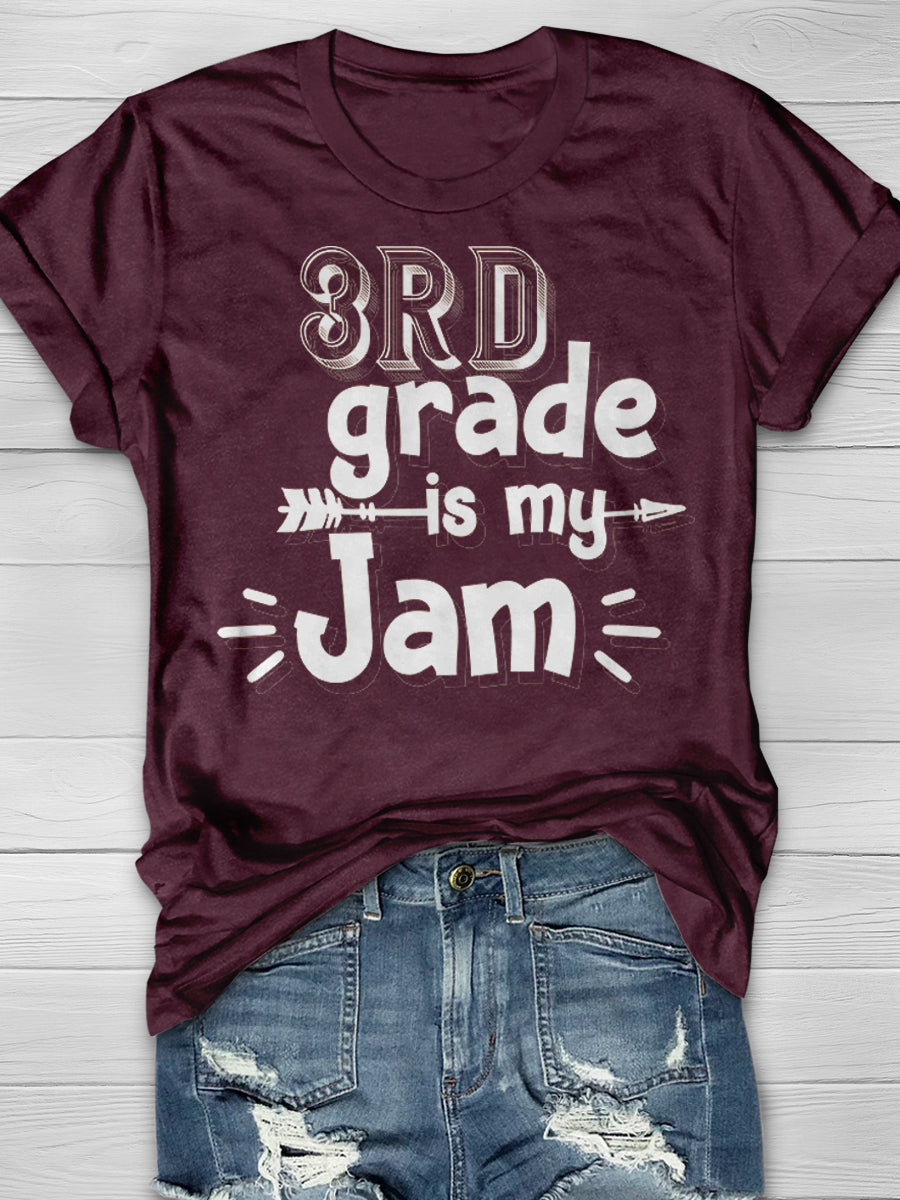 3RD Grade Is My Jam Print Graphic T-shirts