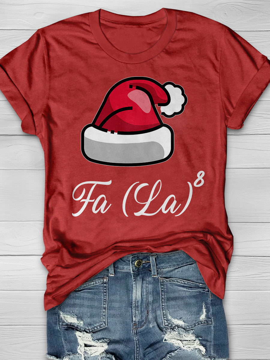 Fa La La La La... Math Teacher Christmas Print Graphic T-shirts