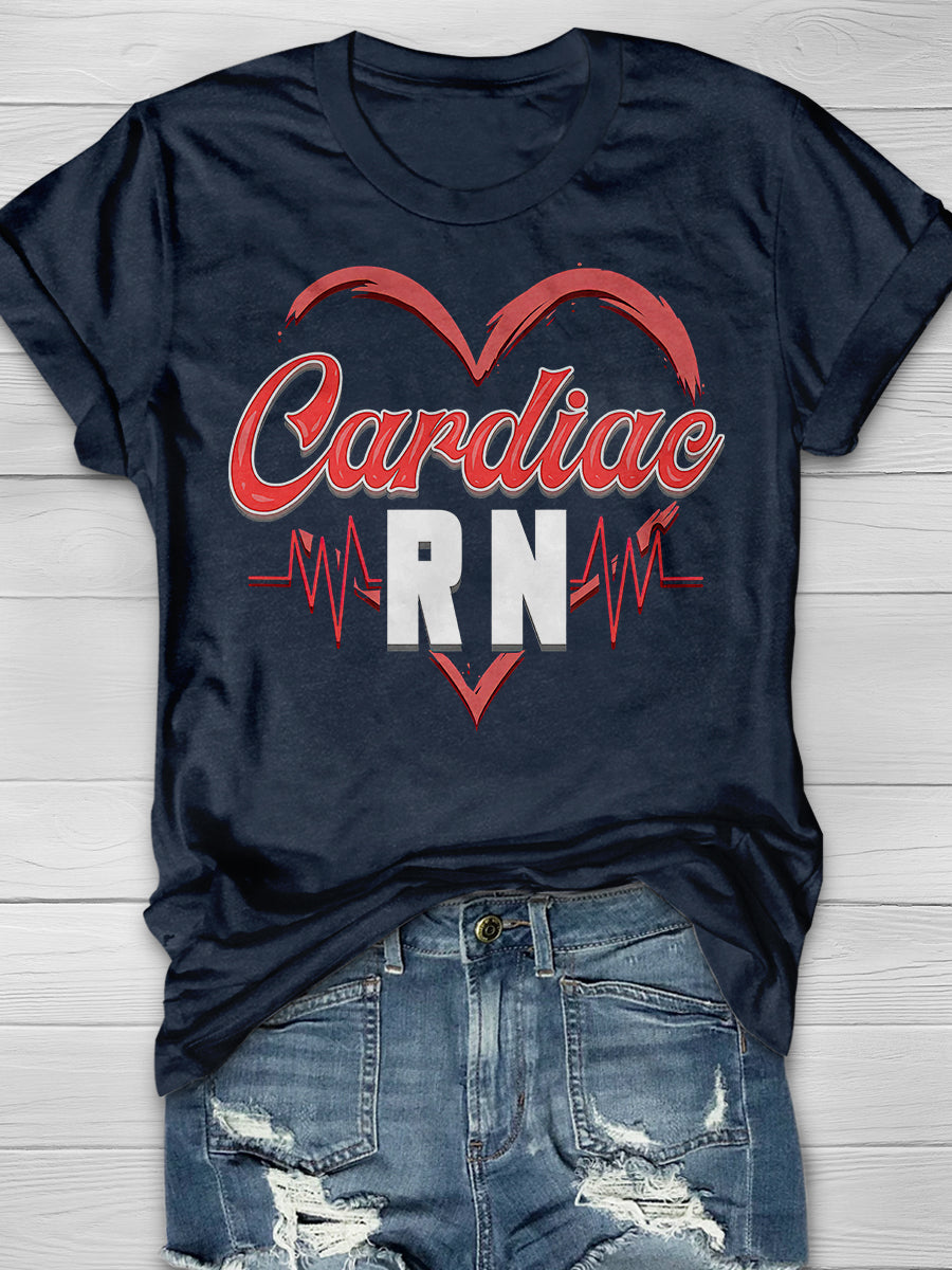 Cardiac RN Print Short Sleeve T-shirt