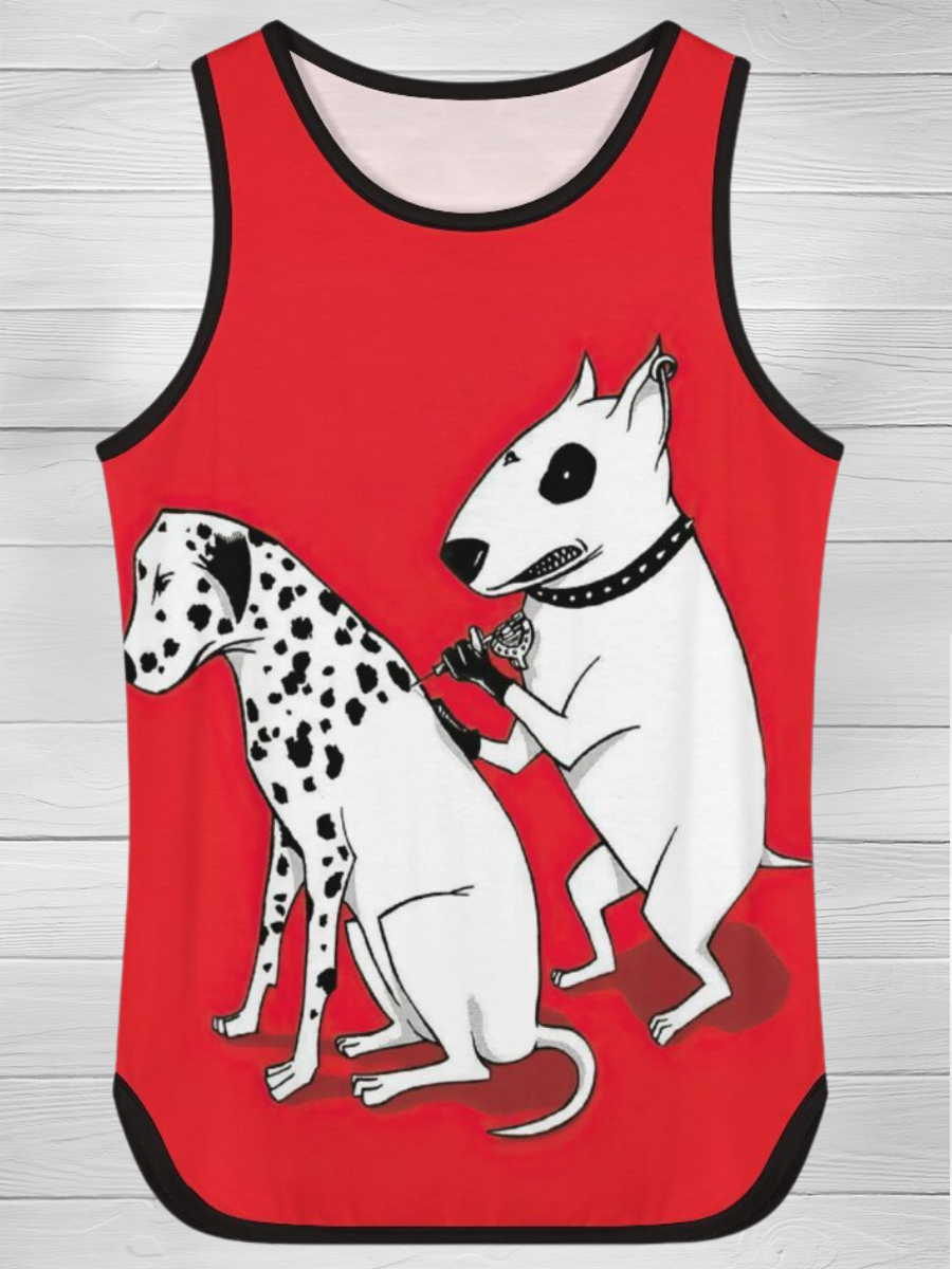 Pittbul Tattooing Dalmatian Split Vest