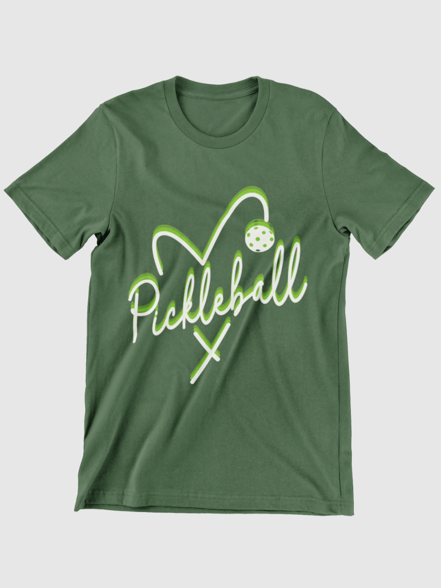 Pickleball Heart Graphic T-shirt