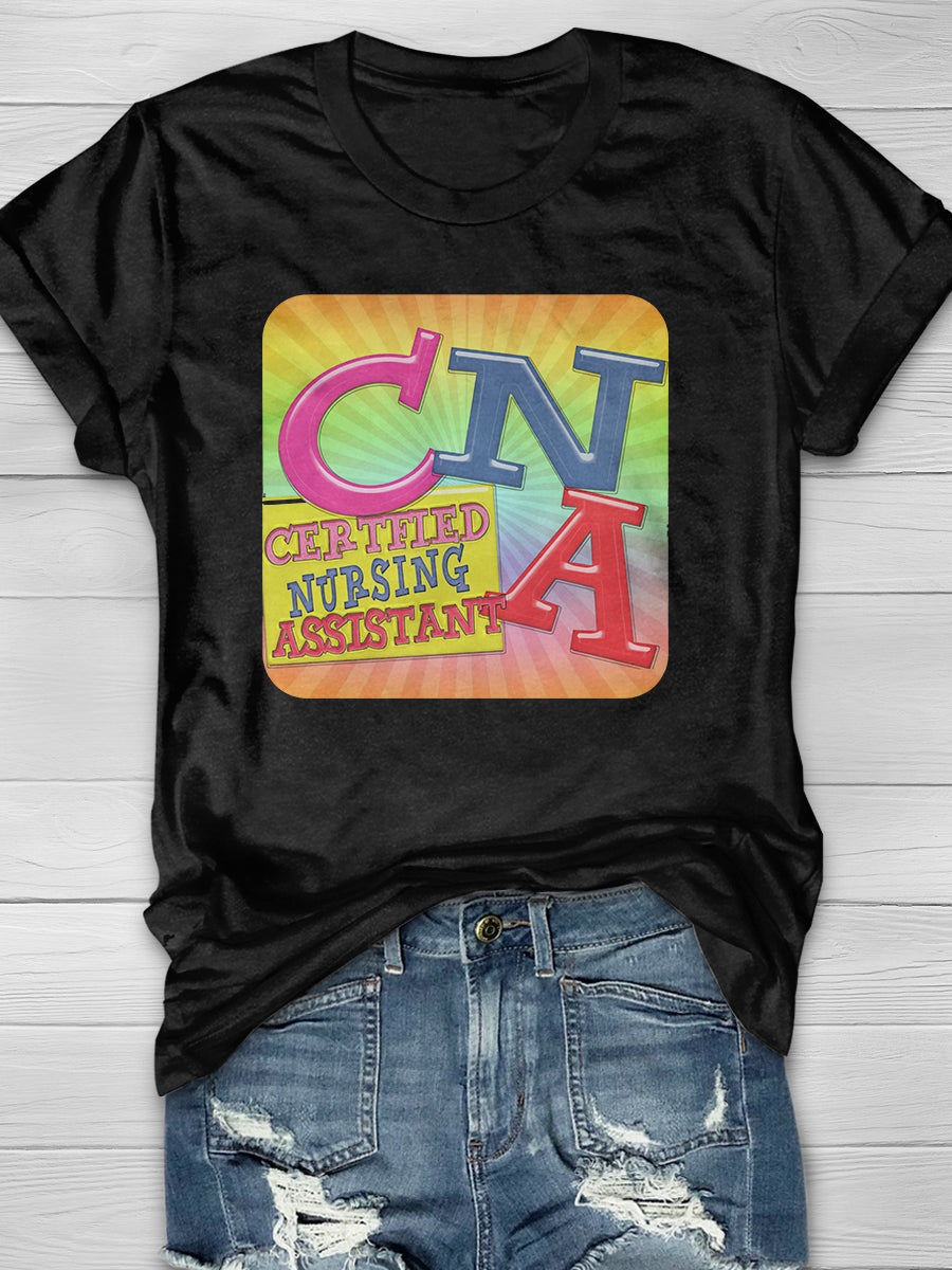 Certified Nursing Assistant Print Short Sleeve T-shirt