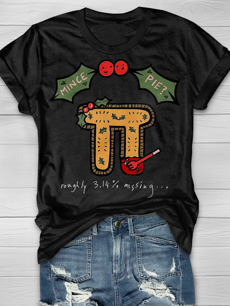 Christmas Mince π Print Graphic T-shirts