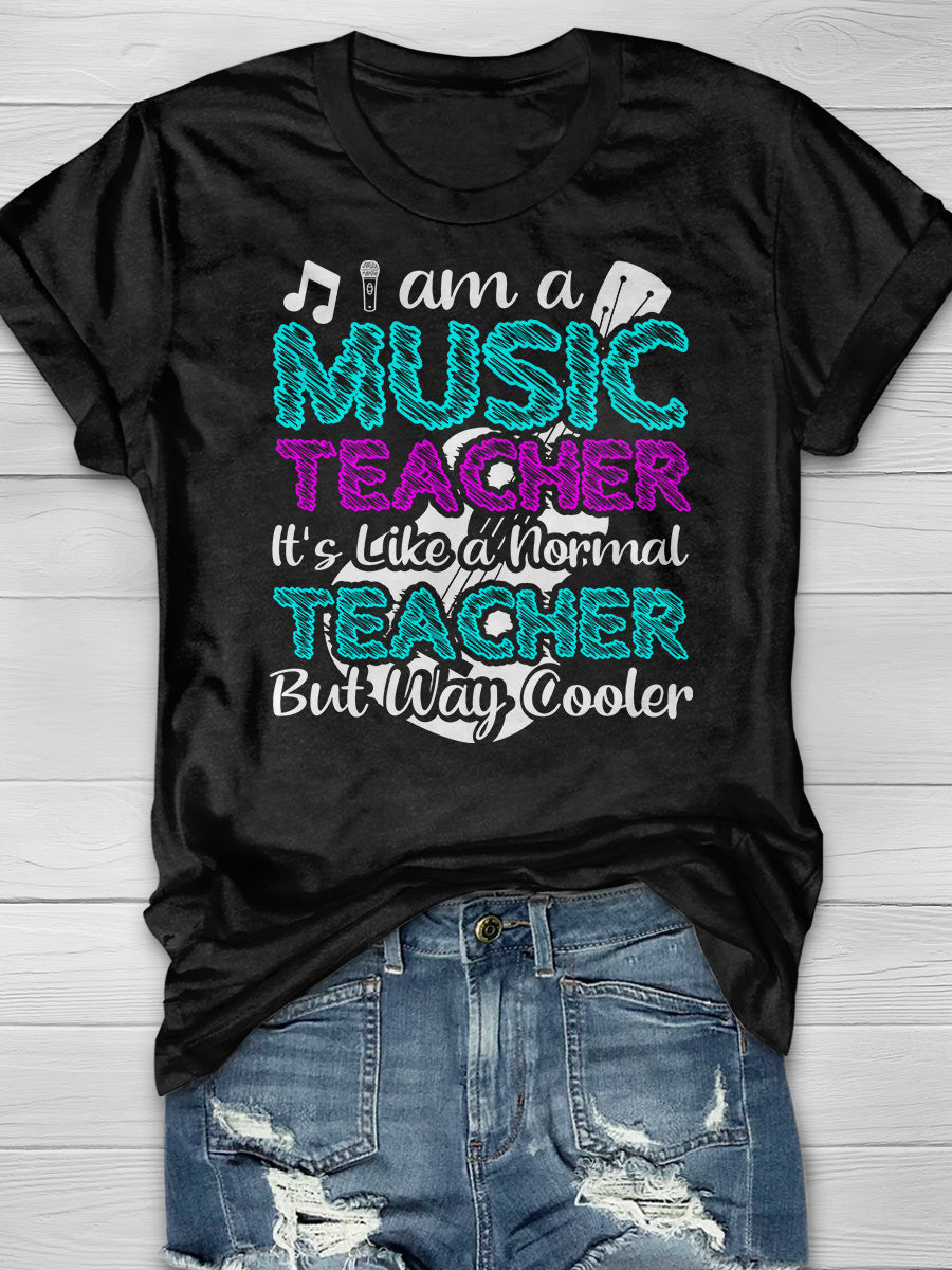I am a Music Teacher Print Graphic T-shirts