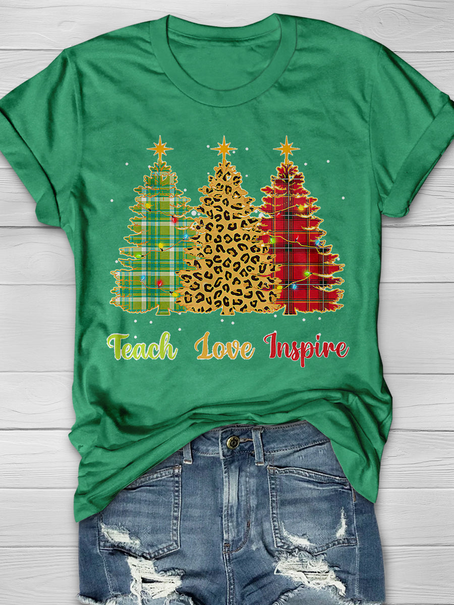 Teach Love Inspire Print Graphic T-shirts