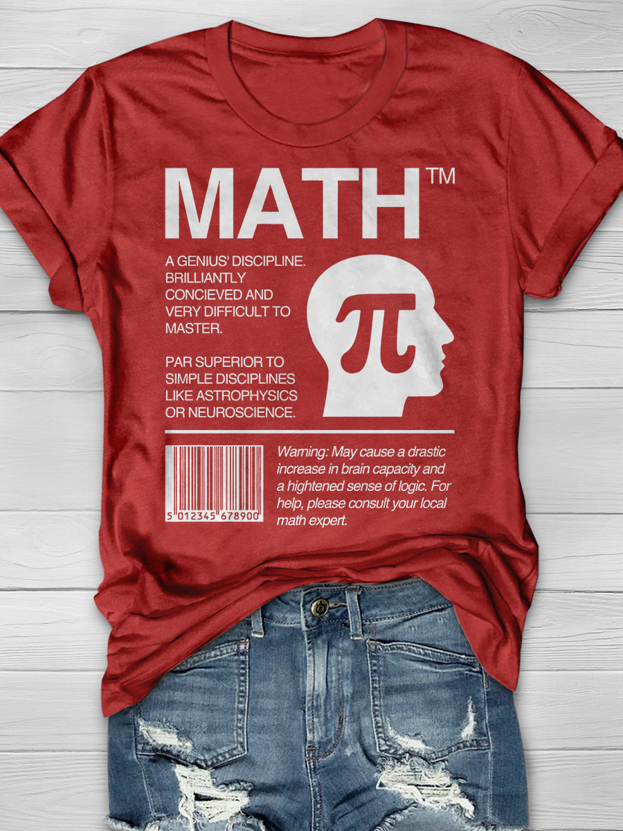 Math Package - Math Teacher Print Graphic T-shirts