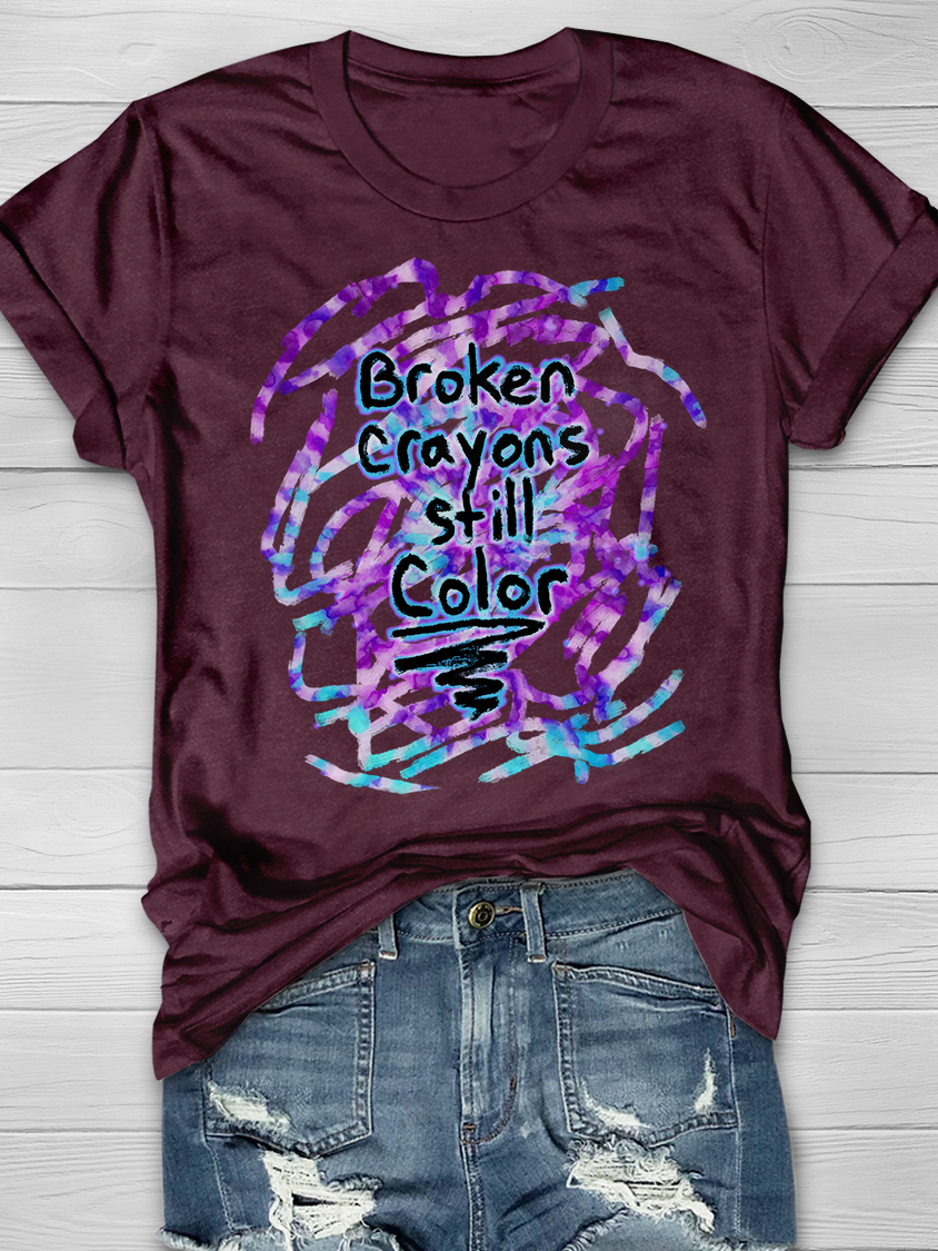 BROKEN CRAYONS STILL COLOR Graphic T-shirt
