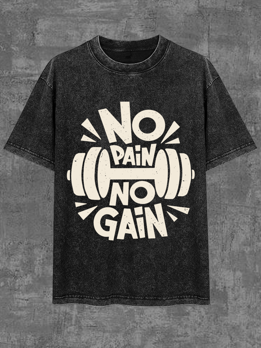 No Pain No Gain Vintage Washed T-shirt