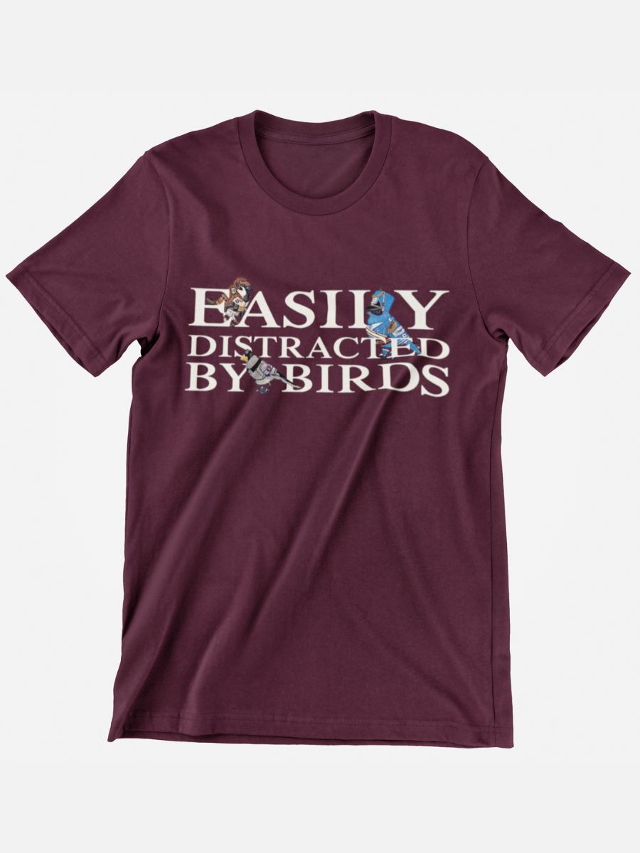 Bird Watching Easily Distracted By Birds Graphic T-shirt