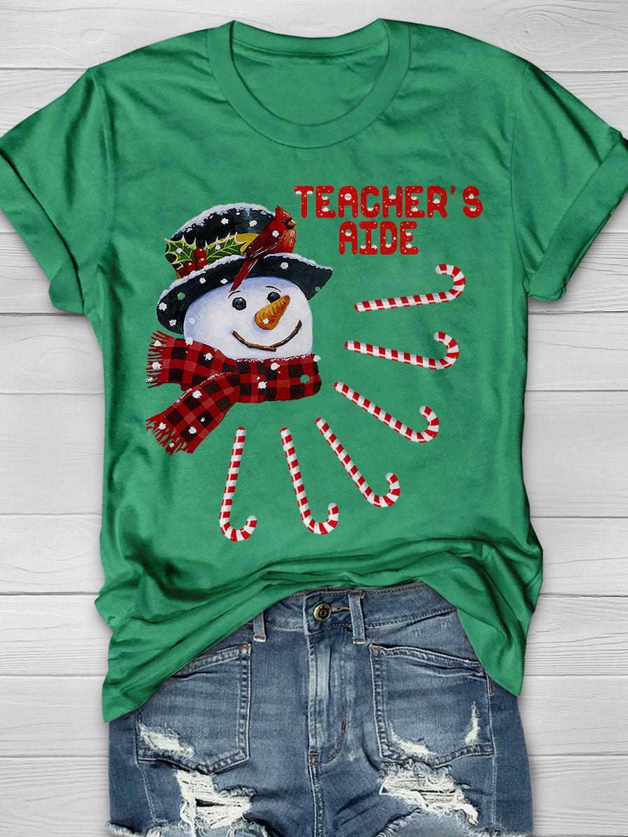 Teacher's Aide Print Graphic T-shirts