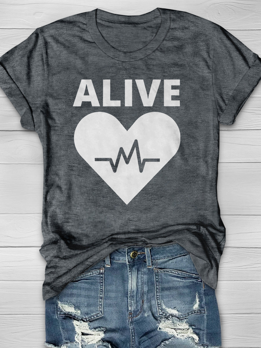 Alive Print Short Sleeve T-shirt
