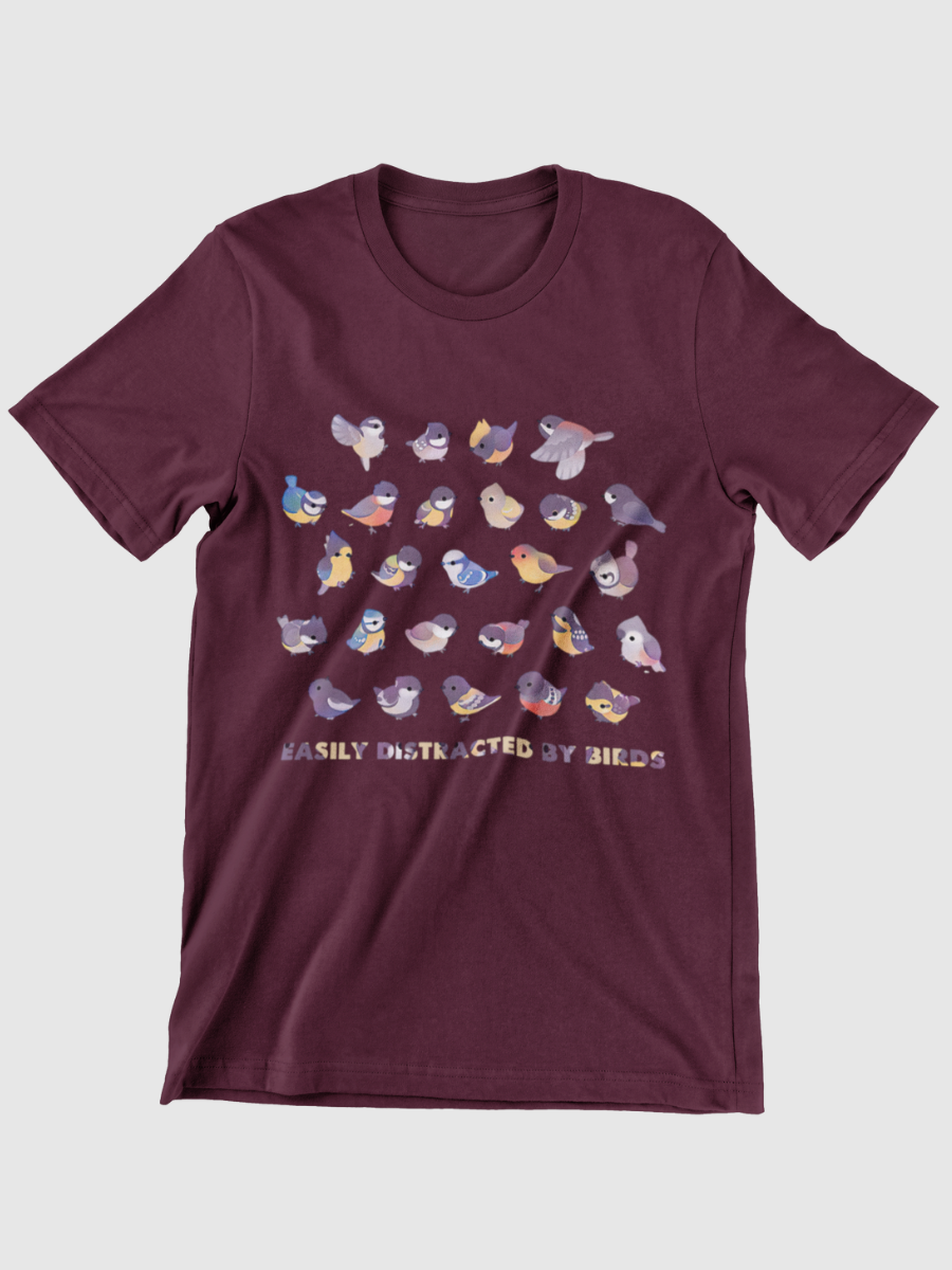 Bird Lovers Easily Distracted By Birds Graphic T-shirt